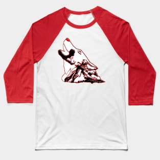 wolf howling at the moon Baseball T-Shirt